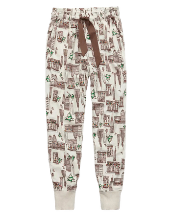Aerie Flannel Pajama Jogger brown