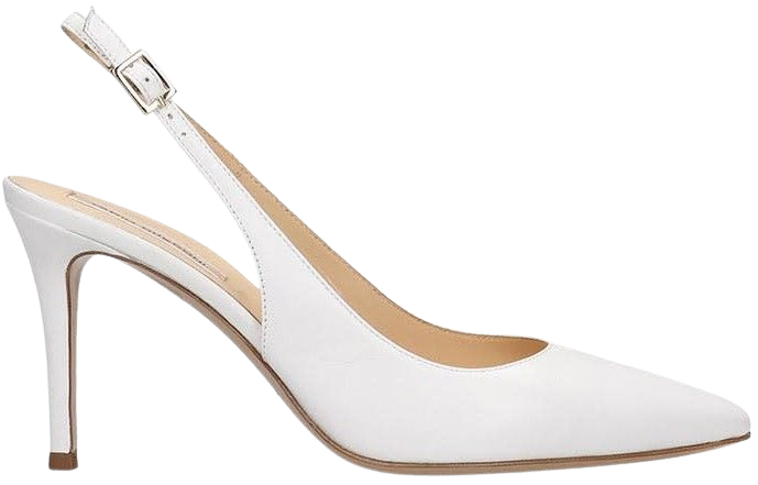 Pumps In White Leather