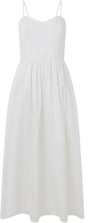 Florida Strappy Midi Dress Summer White | French Connection US