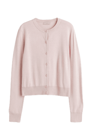 Fine-knit Cardigan - Powder pink - Ladies | H&M US