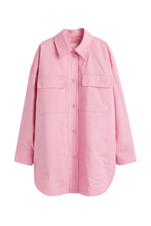 Padded Shacket - Pink - Ladies | H&M US