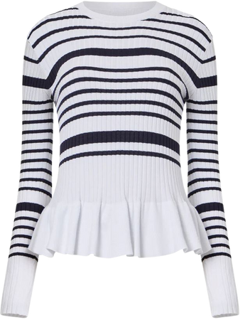Onna Breton Sweater Summer White/ Marine | French Connection US