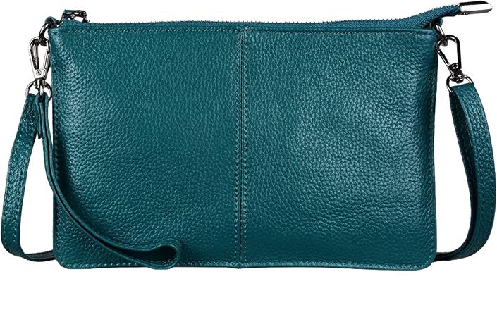 befen Women's Leather Wristlet Clutch Phone Wallet Mini Crossbody Purse Bag with Card Slots (Teal): Handbags: Amazon.com