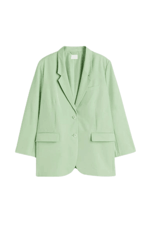 H&M+ Straight-cut Blazer - Light green - Ladies | H&M US