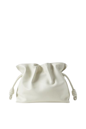 Flamenco Leather Clutch - Off-white