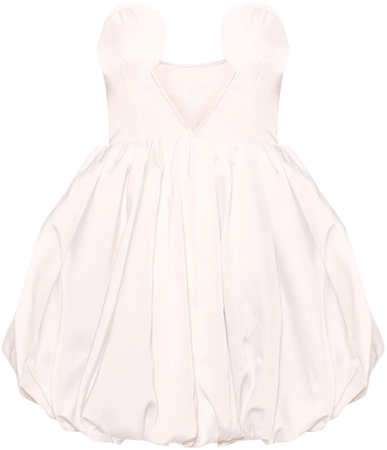 White Satin Cut Out Detail Puffball Mini Babydoll Dress | PrettyLittleThing CA