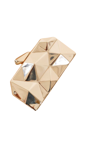 Gold Geometric Box Clutch | Accessories | PrettyLittleThing