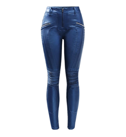 2229 Youaxon Autumn Winter Warm Velvet Motorcycle Biker PU Leather Motor Jeans Women`s Blue Skinny Pants Trousers For Women|Jeans| - AliExpress