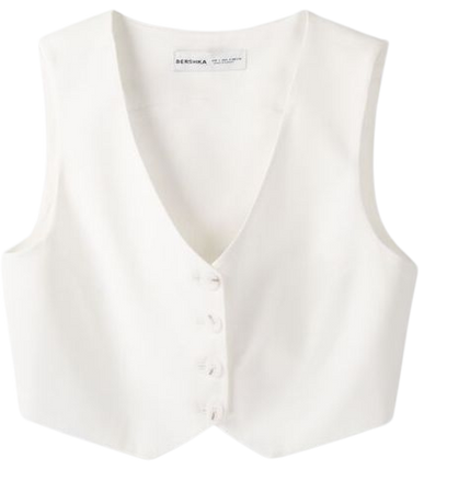 Cropped tailored vest - New - Women | Bershka