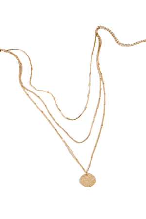 Brielle Layered Coin Necklace | francesca's