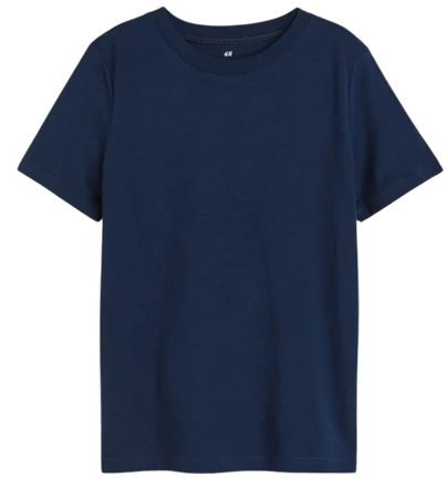 Cotton T-shirt - Navy blue - Kids | H&M US