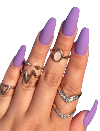 Light purple matte nails