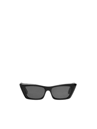 Черные солнцезащитные очки в оправе «cat eye» - для женщин - Massimo Dutti