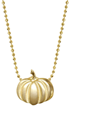 gold pumpkin necklace - Google Search
