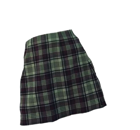 Green plaid skirt