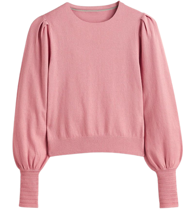 Pointelle Detail Sweater - Almond Pink | Boden US