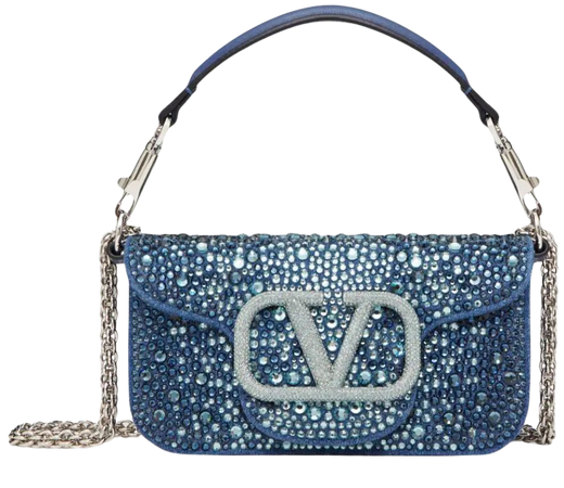 Valentino Garavani VLogo crystal-embellished Shoulder Bag - Farfetch