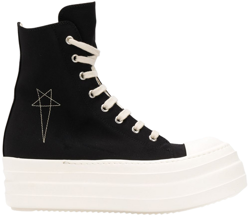 Rick Owens Drkshdw Platform Embroidered Star Sneakers Ss20 | Farfetch.com