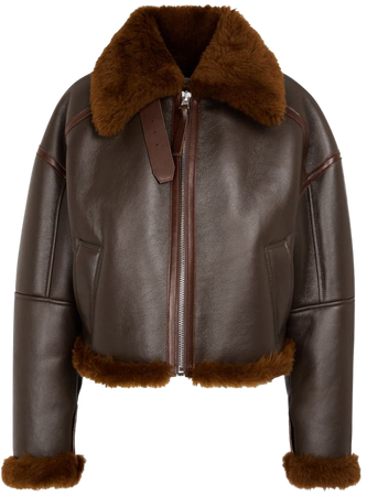 Acne Studios - Shearling-lined leather jacket | Mytheresa