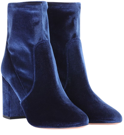 Aquazzura - Velvet ankle boots | Mytheresa