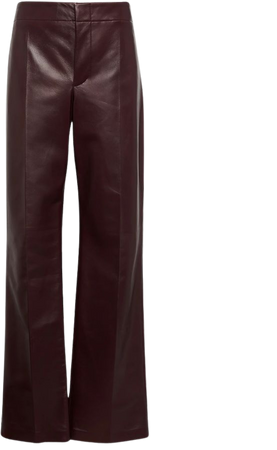 Leather Wide Leg Pants in Brown - Bottega Veneta | Mytheresa