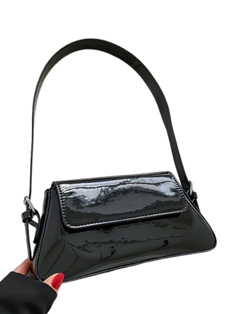 Metallic Foldover Shoulder Bag In SILVER | ZAFUL 2023