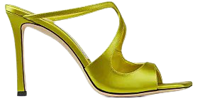 metal chartreuse heels