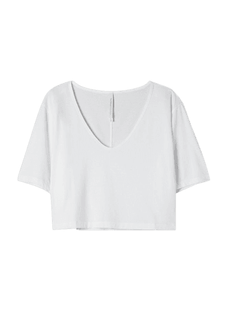 The Group by Babaton FOUNDATION V-NECK CROPPED T-SHIRT | Aritzia US