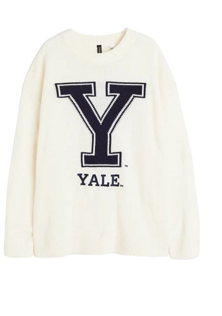 Jacquard-knit Sweater - Cream/Yale - Ladies | H&M US