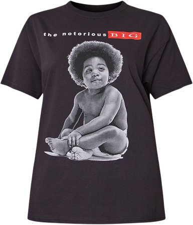 Black The Notorious Big Baby Tshirt | PrettyLittleThing USA