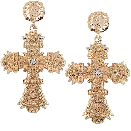 Amazon.com: Cross Earrings,Gold Big Baroque Drop Earrings,Rhinestone Large Cross Earrings,Retro Court Earrings for Women Girls Teen Halloween Boho Gifts: Clothing, Shoes & Jewelry