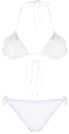 La Reveche Shayna floral-appliqué Bikini - Farfetch