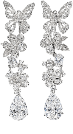 18k Gold And Rhodium Vermeil Diamond Vine Earrings By Anabela Chan