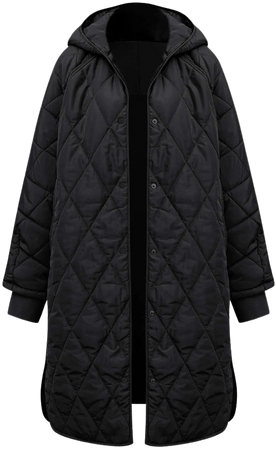Diamond Quilted Hooded Jacket – Micas
