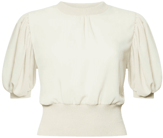 Jeanna Mix Knit Top Classic Cream | French Connection US