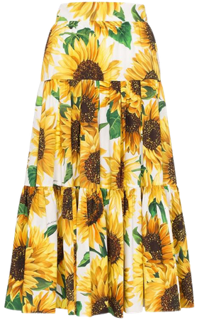 dolce and gabbana sunflower skirt
