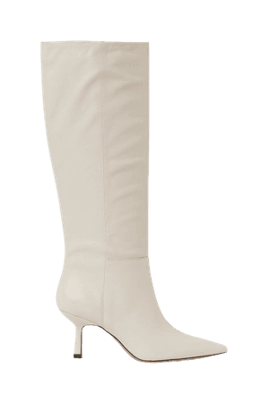 Leather Boots - Beige