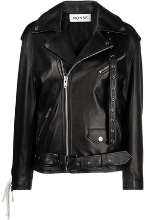 Monse lace-up Detail Leather Biker Jacket - Farfetch
