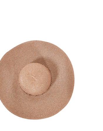 Lipsy - Chapeau de plage souple avec détail tressé - Or rose | ASOS