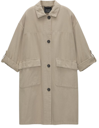 Buttoned trench coat - pull&bear