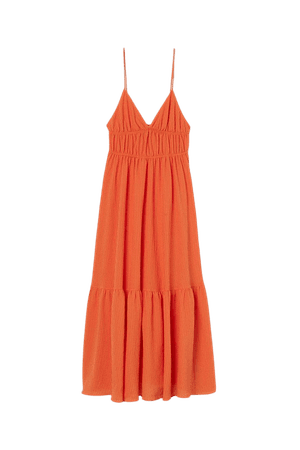 orange maxi dress