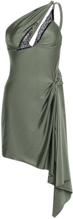 Asymmetric Satin Mini Dress By Coperni | Moda Operandi