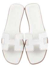 hermes sandals white