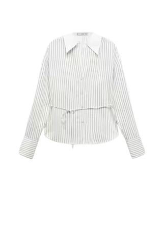 Striped bow blouse - Women | Mango USA
