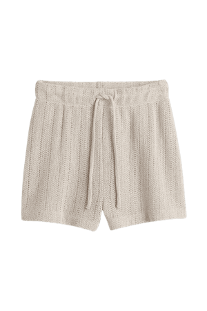 Knit Shorts - Light beige - Ladies | H&M US