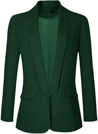 Urban CoCo Women's Office Blazer Jacket Open Front (XL, Dark Green) at Amazon Women’s Clothing store