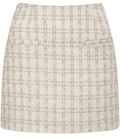 Coco Mini Skirt | Pearl Shimmer Tweed – Rumored