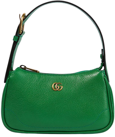 Aphrodite Small Leather Shoulder Bag in Green - Gucci | Mytheresa