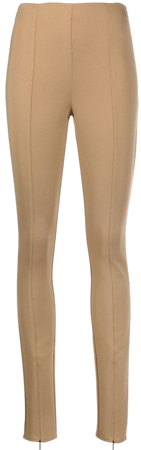 Calvin Klein logo-embroidered cuff-zip Leggings - Farfetch