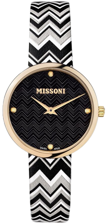 Missoni Multicolor Leather Strap Watch, 34mm | Nordstrom